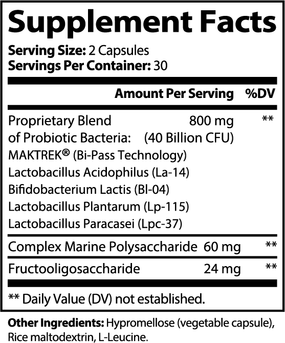 Probiotic 40 Billion with Prebiotics Capsules