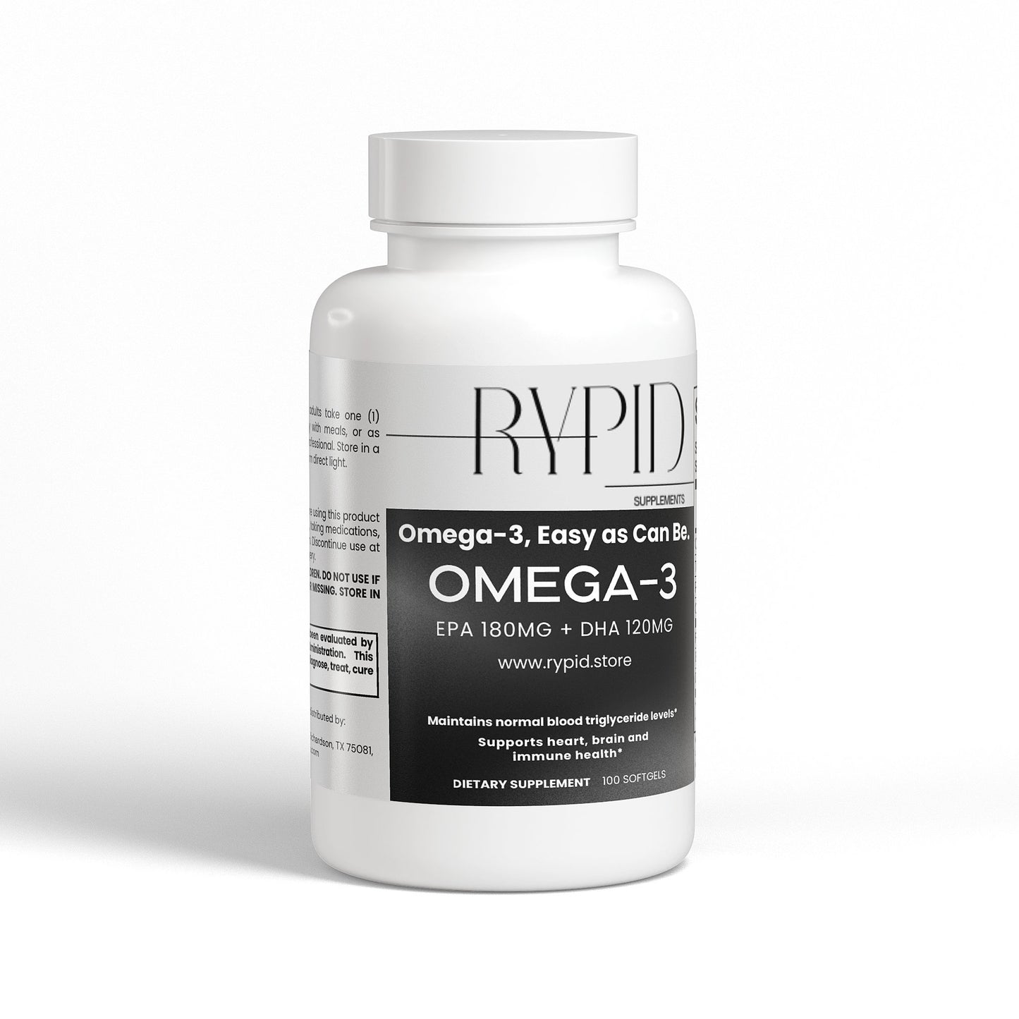 Omega-3 EPA 180mg + DHA 120mg Softgels